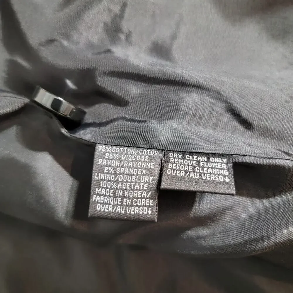 Dana Buchman Black Blazer Women's Sz 4P‎ Qtr Sleeve Lined Sport Coat - Picture 10 of 12